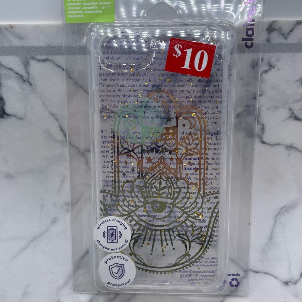 Claire's Clear and Gold Protective Case iPhone 6/7/8/SE